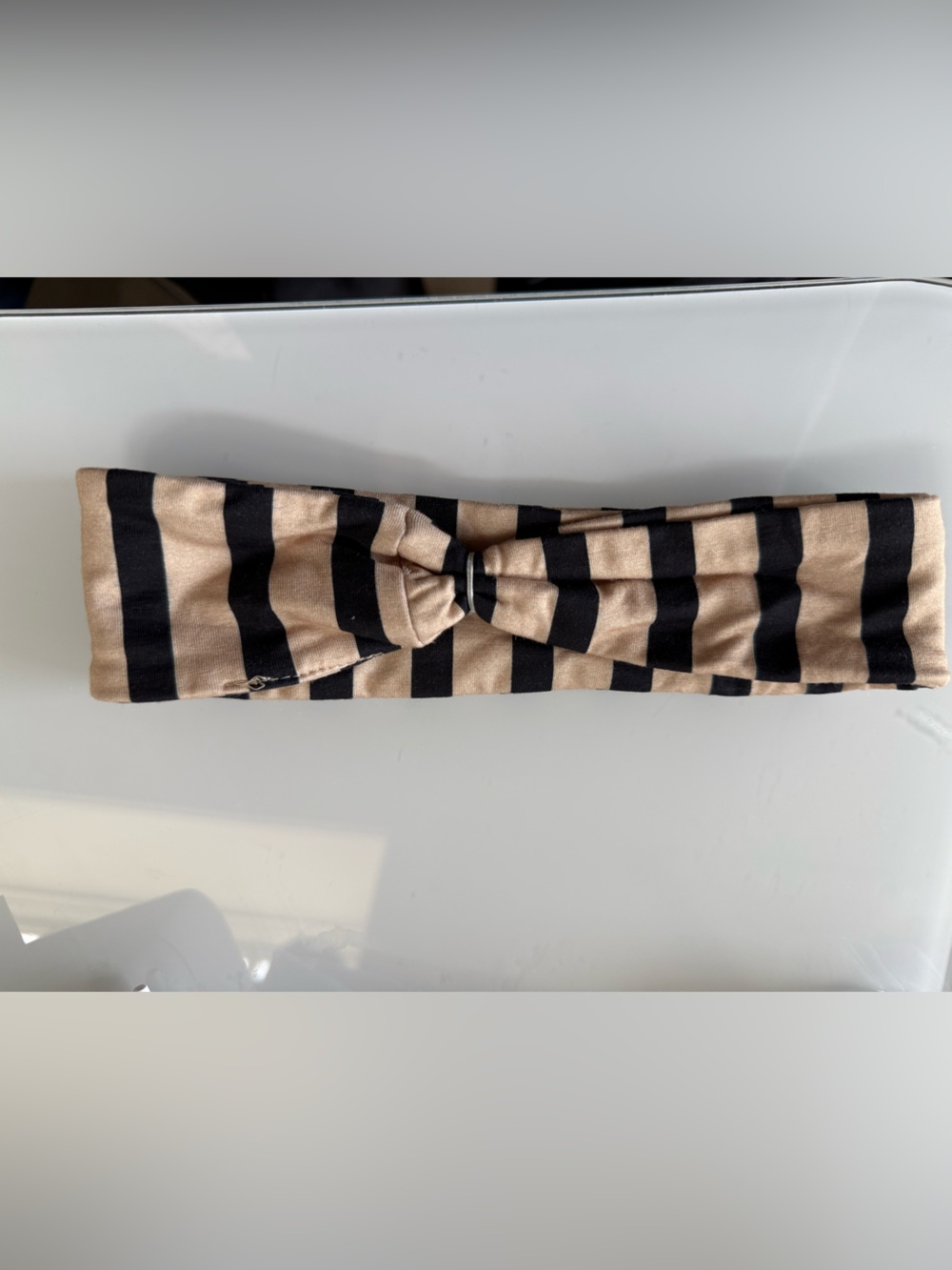 NWT aerie Black and Tan Striped Knotted Headband